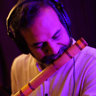 Mr Murthy on flute Mr Murthy on flute